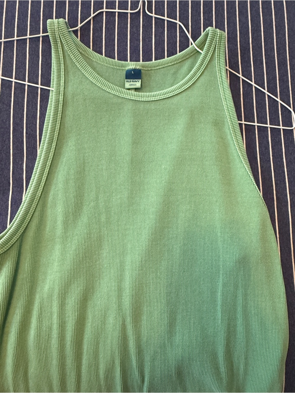 Old Navy Women's Green Ribbed Tank Top Dress size large